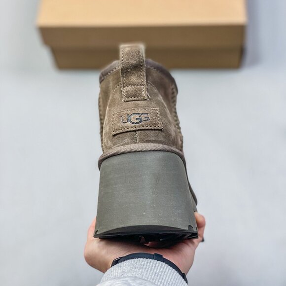 UGG Brown Suede Classic Ultra Mini New Heights - Picture 4 of 6